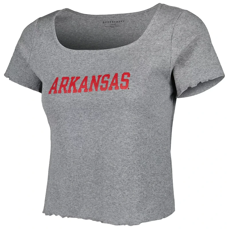 Arkansas Razorbacks Baby Rib Lettuce-Edge Trim T-Shirt