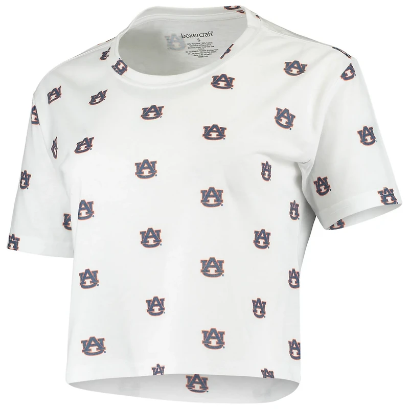 Auburn Tigers Cropped Allover Print T-Shirt