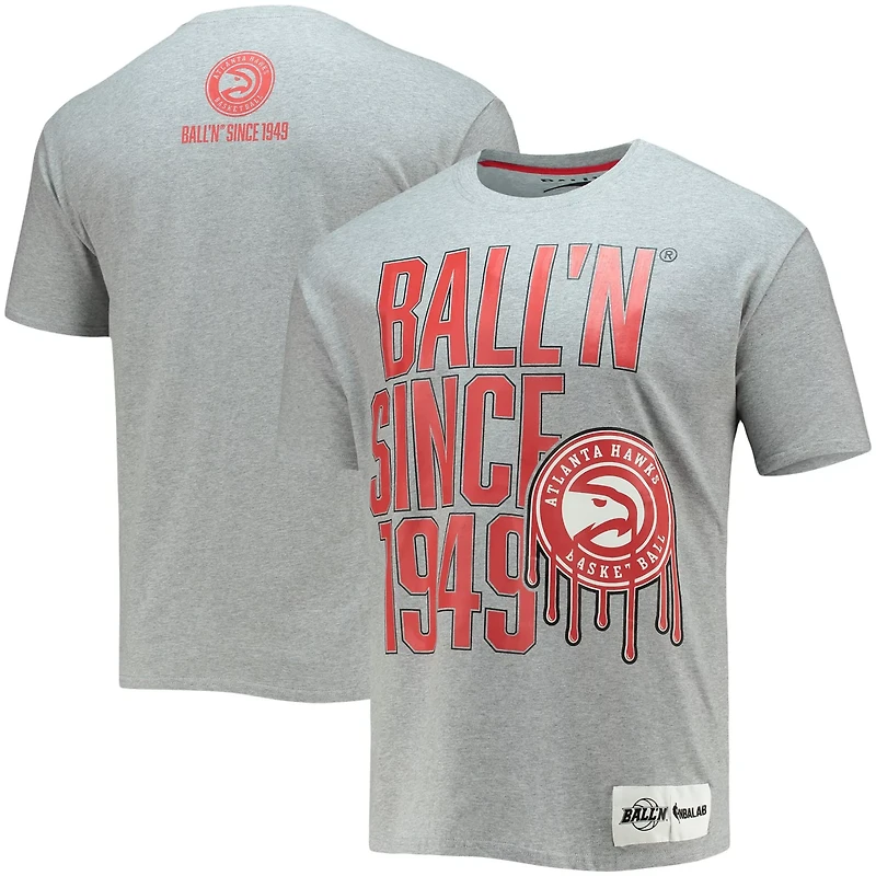 BALL'N Heathered Gray Atlanta Hawks Since 1949 T-Shirt