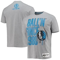 BALL'N Heathered Gray Dallas Mavericks Since 1980 T-Shirt