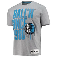 BALL'N Heathered Gray Dallas Mavericks Since 1980 T-Shirt