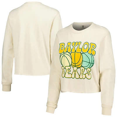 Baylor Bears Comfort Colors Basketball Cropped Long Sleeve T-Shirt