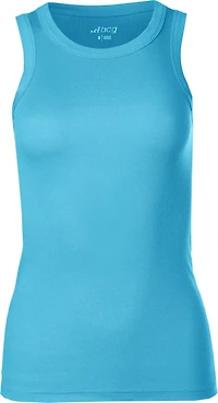 BCG Women's Sign High Neck Solid Rib Tank Top