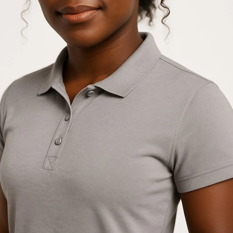 BCG Women's Tennis Solid Short Sleeve Polo Shirt