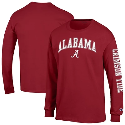 Champion Alabama Crimson Tide Arch Over Logo 2-Hit Long Sleeve T-Shirt