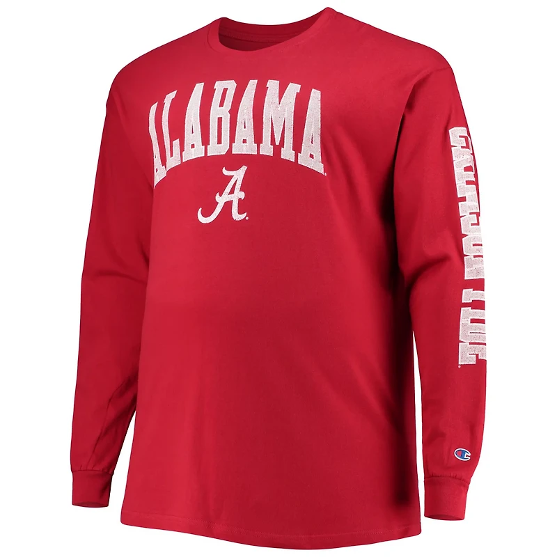 Champion Alabama Crimson Tide Big  Tall 2-Hit Long Sleeve T-Shirt