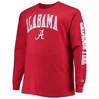 Champion Alabama Crimson Tide Big  Tall 2-Hit Long Sleeve T-Shirt
