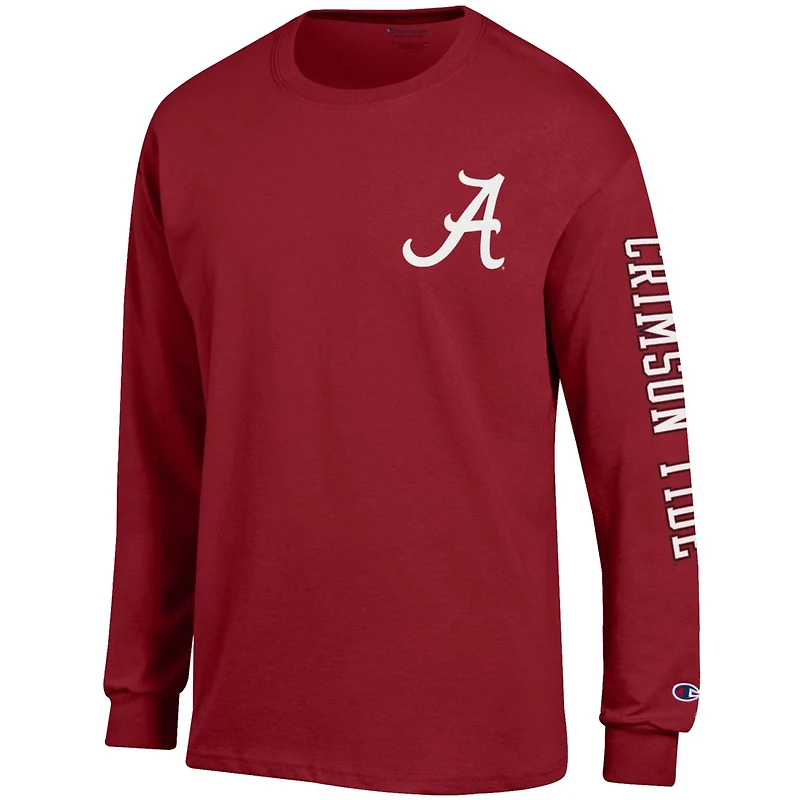 Champion Alabama Crimson Tide Team Stack 3-Hit Long Sleeve T-Shirt