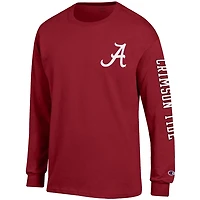 Champion Alabama Crimson Tide Team Stack 3-Hit Long Sleeve T-Shirt