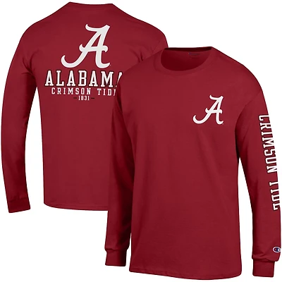 Champion Alabama Crimson Tide Team Stack 3-Hit Long Sleeve T-Shirt