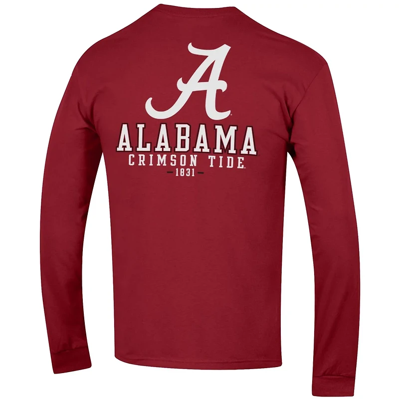 Champion Alabama Crimson Tide Team Stack 3-Hit Long Sleeve T-Shirt