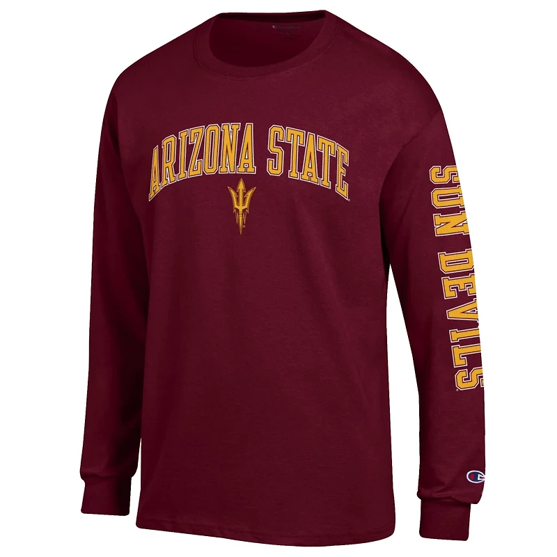 Champion Arizona State Sun Devils Arch Over Logo 2-Hit Long Sleeve T-Shirt
