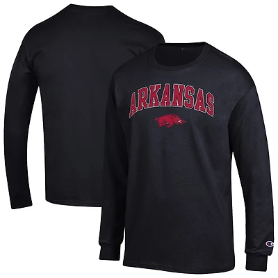 Champion Arkansas Razorbacks Arch Over Logo 2-Hit Long Sleeve T-Shirt