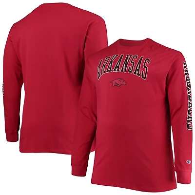 Champion Arkansas Razorbacks Big Tall 2-Hit Long Sleeve T-Shirt