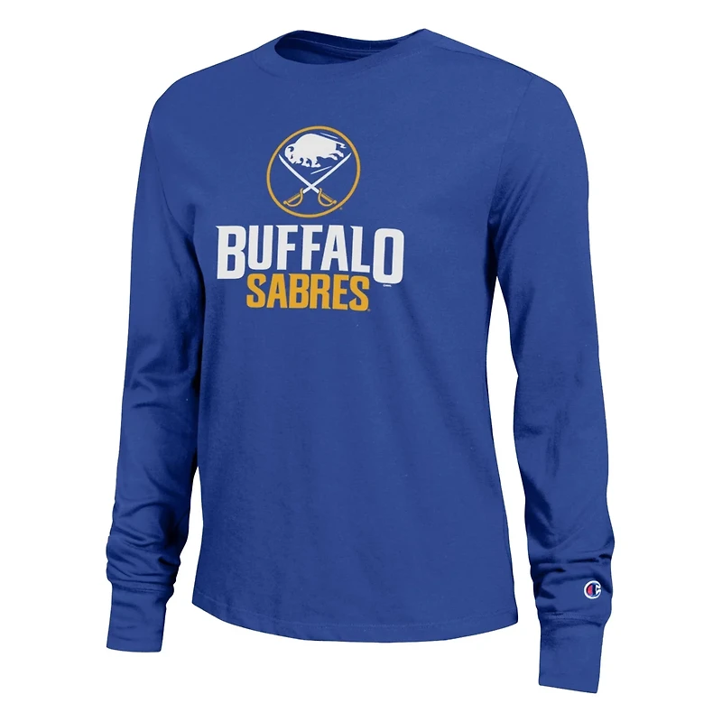Champion Buffalo Sabres Wordmark Lockup Long Sleeve T-Shirt