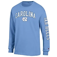 Champion Carolina North Tar Heels Arch Over Logo 2-Hit Long Sleeve T-Shirt