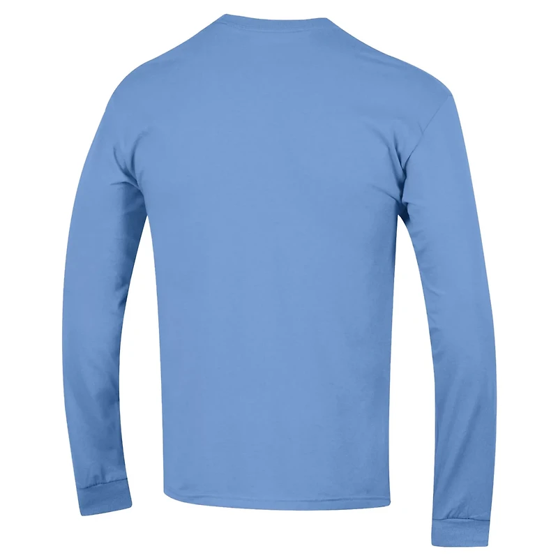 Champion Carolina North Tar Heels Arch Over Logo 2-Hit Long Sleeve T-Shirt