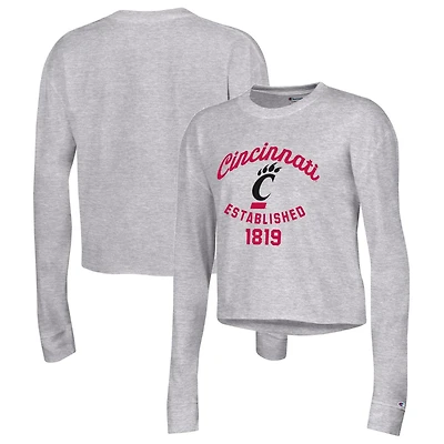 Champion Cincinnati Bearcats Boyfriend Cropped Long Sleeve T-Shirt