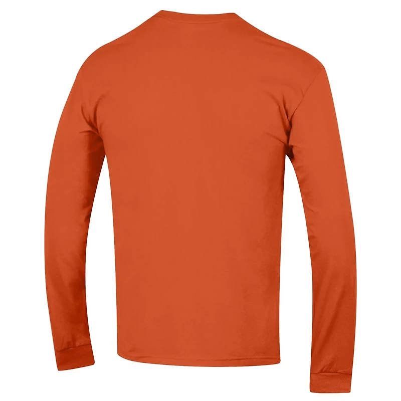 Champion Clemson Tigers Arch Over Logo 2-Hit Long Sleeve T-Shirt