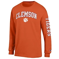 Champion Clemson Tigers Arch Over Logo 2-Hit Long Sleeve T-Shirt