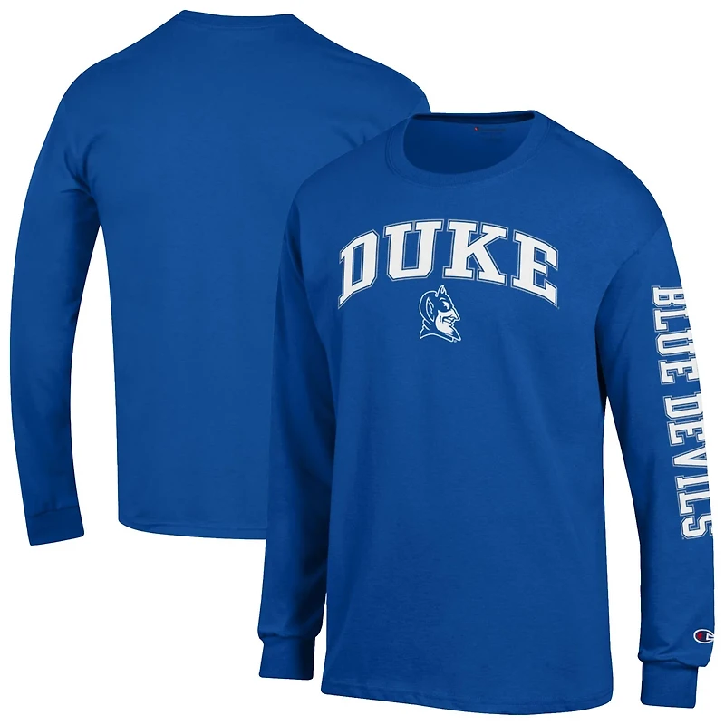 Champion Duke Blue Devils Arch Over Logo 2-Hit Long Sleeve T-Shirt