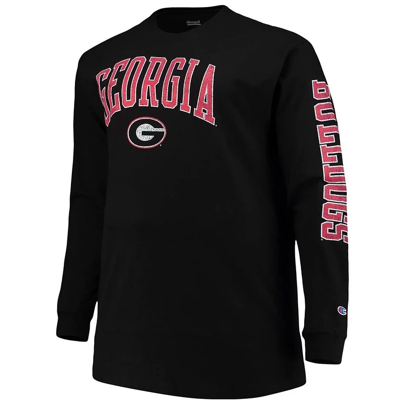 Champion Georgia Bulldogs Big  Tall 2-Hit Long Sleeve T-Shirt