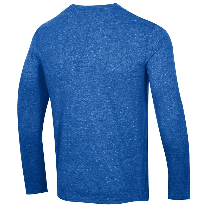Champion Heather St Louis Blues Tri-Blend Long Sleeve T-Shirt
