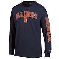 Champion Illinois Fighting Illini Arch Over Logo 2-Hit Long Sleeve T-Shirt