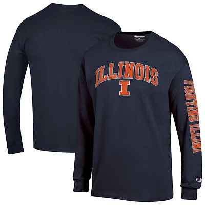Champion Illinois Fighting Illini Arch Over Logo 2-Hit Long Sleeve T-Shirt