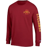 Champion Iowa State Cyclones Team Stack Long Sleeve T-Shirt