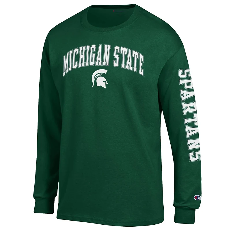 Champion Michigan State Spartans Arch Over Logo 2-Hit Long Sleeve T-Shirt