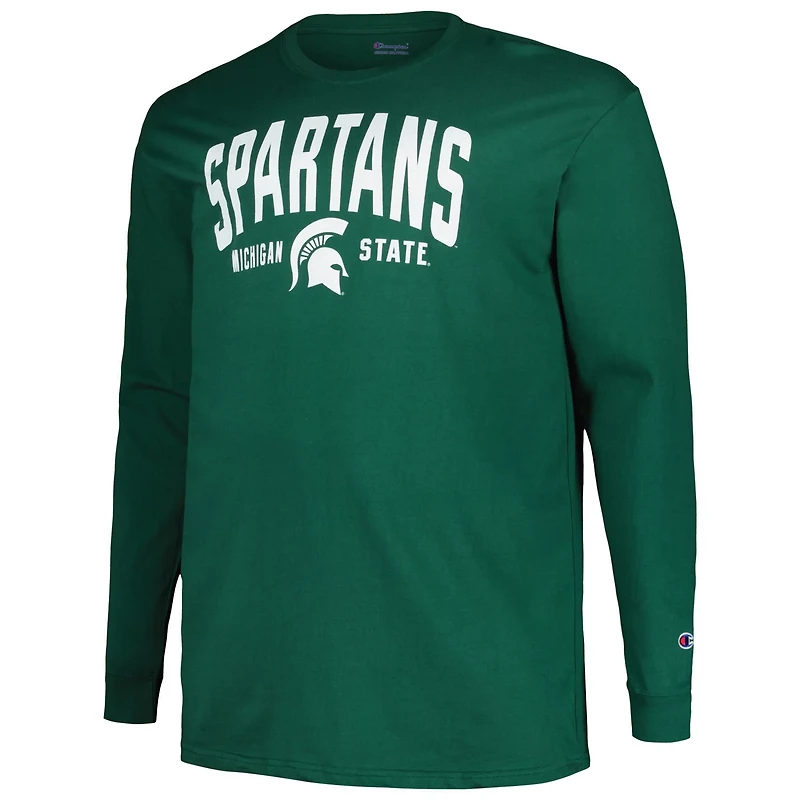 Champion Michigan State Spartans Big  Tall Arch Long Sleeve T-Shirt
