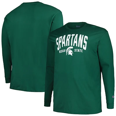 Champion Michigan State Spartans Big Tall Arch Long Sleeve T-Shirt