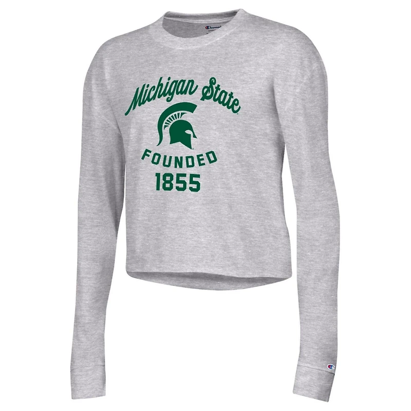 Champion Michigan State Spartans Boyfriend Cropped Long Sleeve T-Shirt
