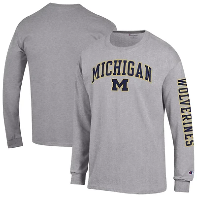Champion Michigan Wolverines Arch Over Logo 2-Hit Long Sleeve T-Shirt