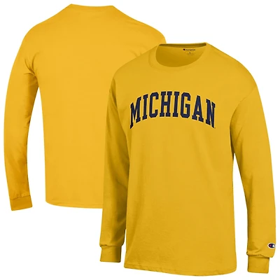 Champion Michigan Wolverines Basic Arch Long Sleeve T-Shirt