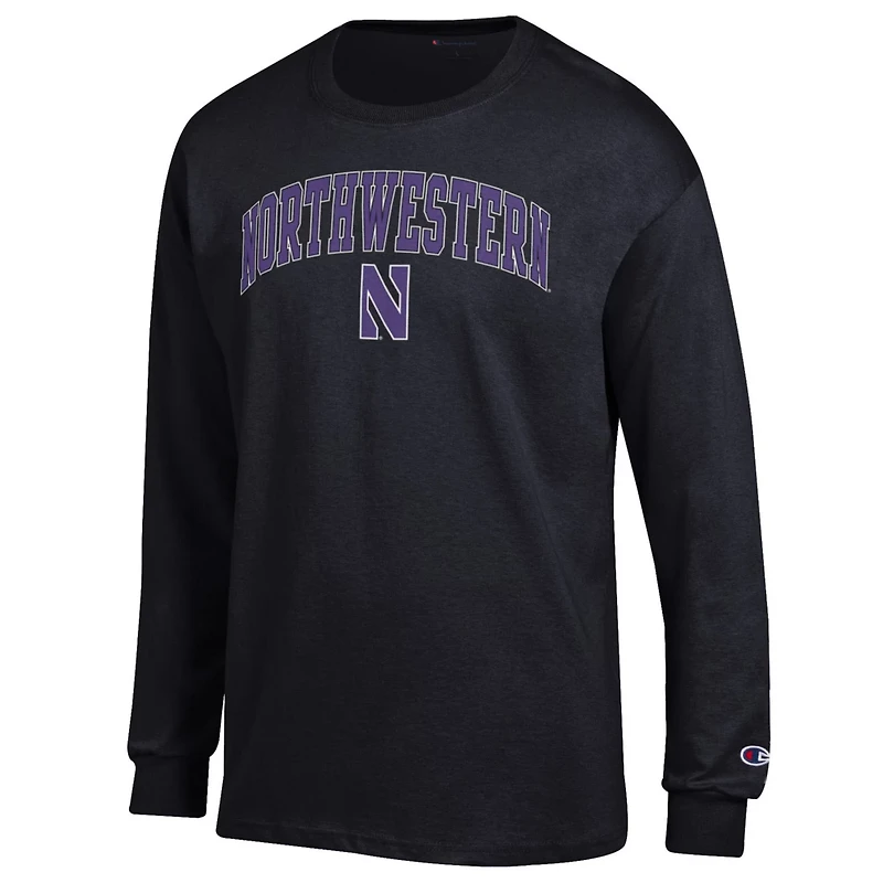 Champion Northwestern Wildcats Arch Over Logo Long Sleeve T-Shirt
