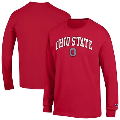 Champion Ohio State Buckeyes Arch Over Logo 2-Hit Long Sleeve T-Shirt