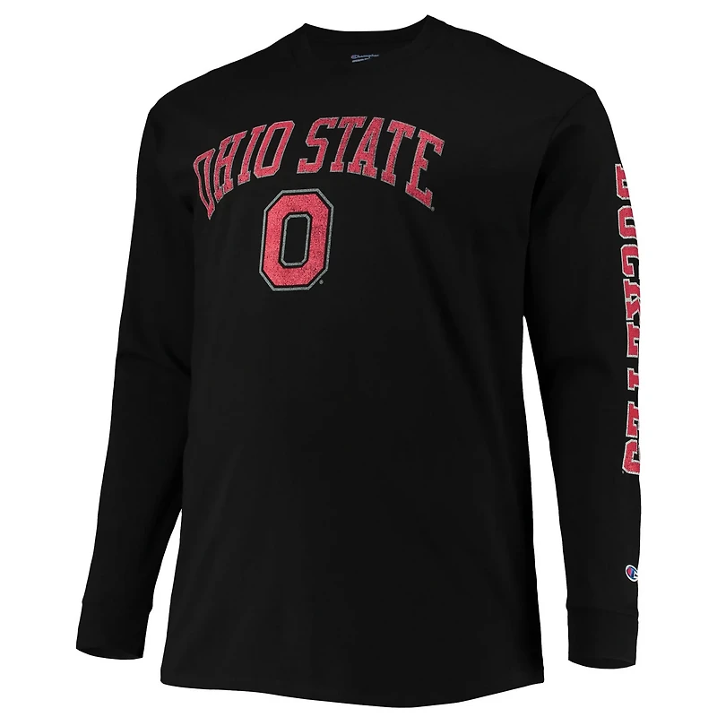 Champion Ohio State Buckeyes Big  Tall 2-Hit Long Sleeve T-Shirt