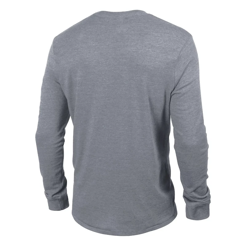 Champion St Louis Blues Tri-Blend Dual-Stripe Long Sleeve T-Shirt