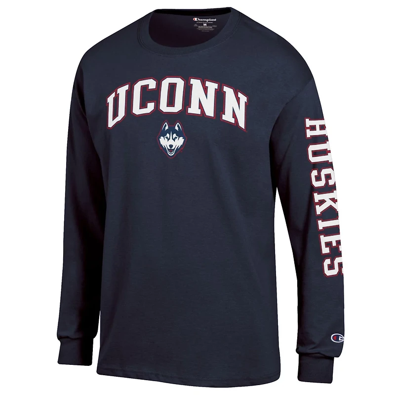 Champion UConn Huskies Arch Over Logo 2-Hit Long Sleeve T-Shirt