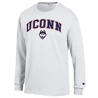 Champion UConn Huskies Arch Over Logo Long Sleeve T-Shirt
