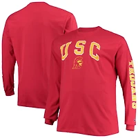 Champion USC Trojans Big  Tall 2-Hit Long Sleeve T-Shirt