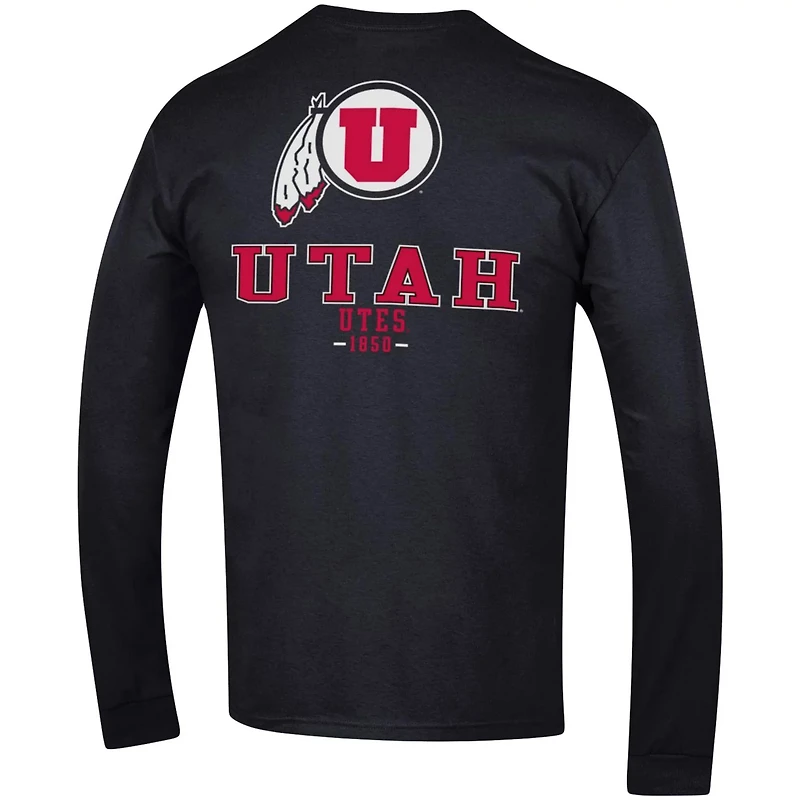 Champion Utah Utes Team Stack Long Sleeve T-Shirt