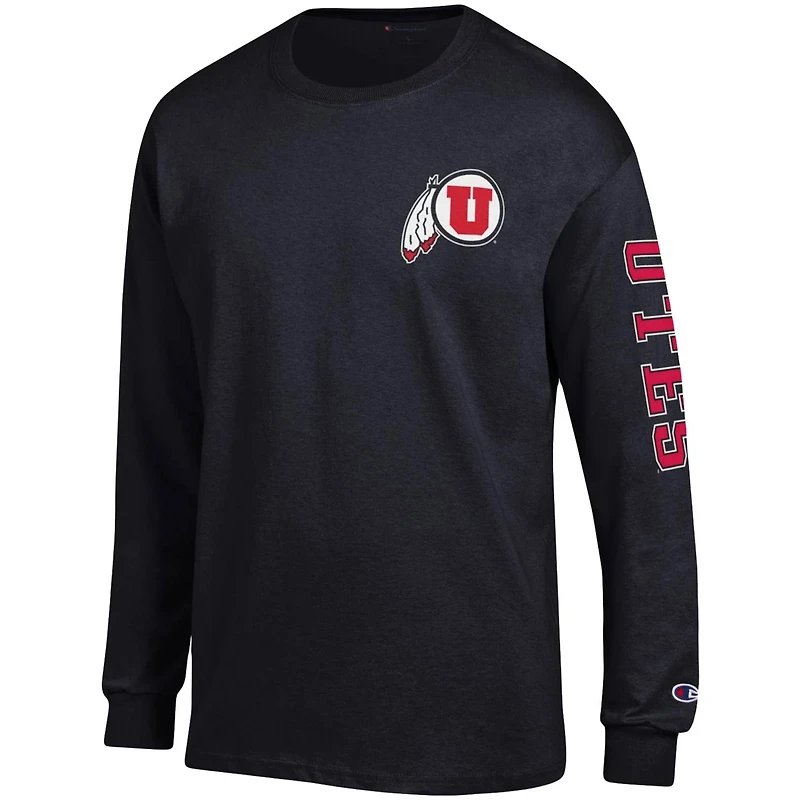 Champion Utah Utes Team Stack Long Sleeve T-Shirt
