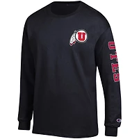 Champion Utah Utes Team Stack Long Sleeve T-Shirt