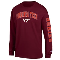 Champion Virginia Tech Hokies Arch Over Logo 2-Hit Long Sleeve T-Shirt