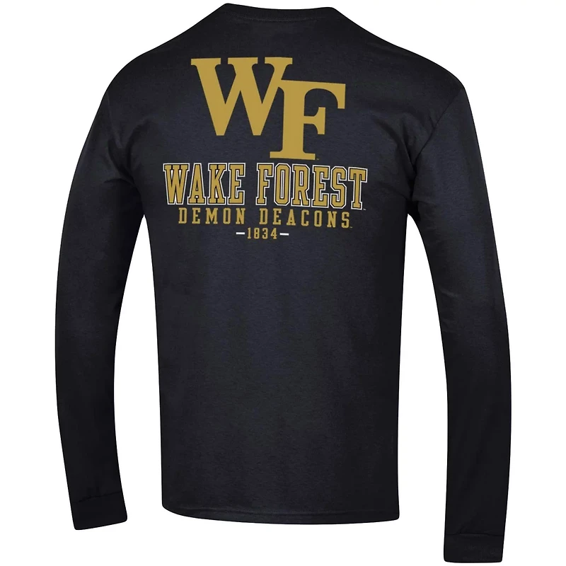 Champion Wake Forest Demon Deacons Team Stack Long Sleeve T-Shirt