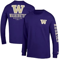 Champion Washington Huskies Team Stack Long Sleeve T-Shirt