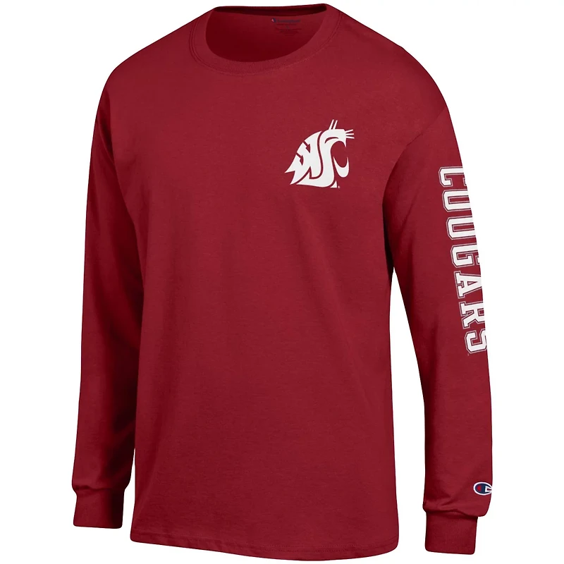 Champion Washington State Cougars Team Stack Long Sleeve T-Shirt